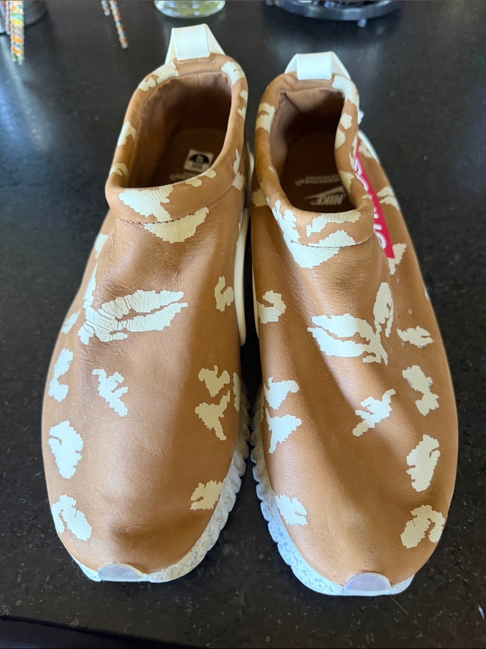 Nike chaos Brown and Cream Slip-On Athletic Shoe